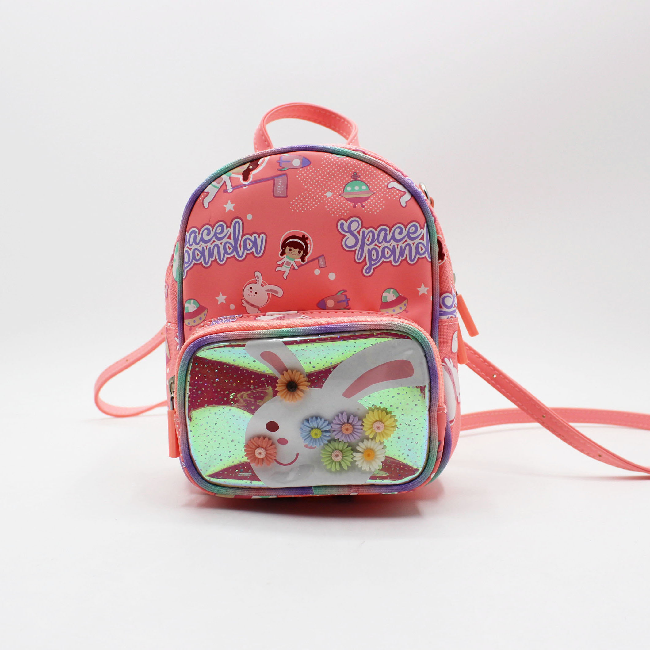 Pink kids backpack